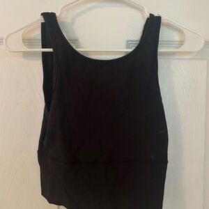 lululemon athletica Black Ribbed Tank Top